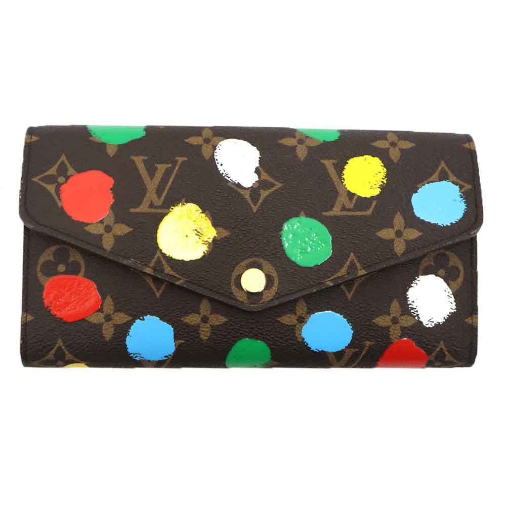 Louis Vuitton Portefeuille Sarah Yayoi Kusama Long Wallet Leather Brown